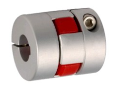 梅花式联轴器 铝合金 带键槽螺钉夹紧型